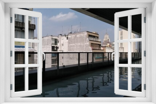 Fototapeta Naklejka Na Ścianę Okno 3D - grey modernist architecture