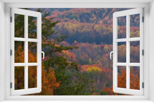 Fototapeta Naklejka Na Ścianę Okno 3D - Autumn from Foothills Parkway, East Tennessee