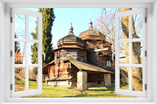 Fototapeta Naklejka Na Ścianę Okno 3D - Piątkowa, Kościół, Architektura drewniana