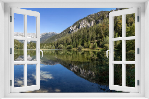 Fototapeta Naklejka Na Ścianę Okno 3D - panoramic view mountain lake Duerrsee (Dürrsee)  near Seewiesen in Styria, Austria