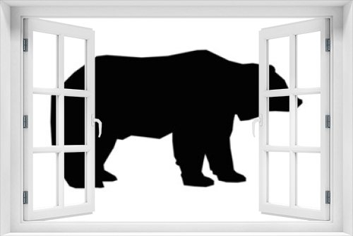 Fototapeta Naklejka Na Ścianę Okno 3D - vector bear silhouette
