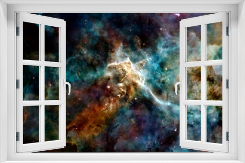 Fototapeta Naklejka Na Ścianę Okno 3D - Nebula and stars in deep space. Elements of this image furnished by NASA