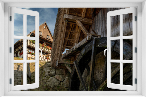 Fototapeta Naklejka Na Ścianę Okno 3D - Detail view of an old traditional water mill in the Black Forest, Germany