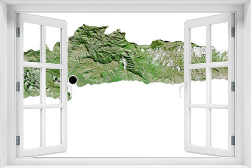 Fototapeta Naklejka Na Ścianę Okno 3D - Sud-Est, department of Haiti, on white. Satellite
