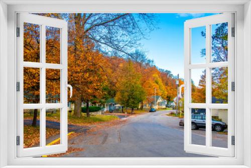 Fototapeta Naklejka Na Ścianę Okno 3D - Sister Bay Town street view in Door County of Wisconsin