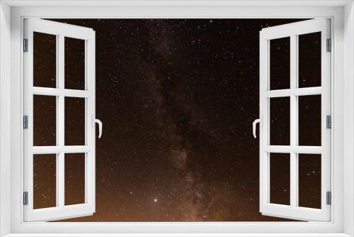 Fototapeta Naklejka Na Ścianę Okno 3D - Paisaje nocturno estelar en Lanzarote