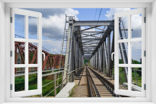 Fototapeta Naklejka Na Ścianę Okno 3D - Irpin river. Old bridge