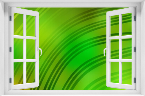 Light Green, Yellow vector template with curved lines.