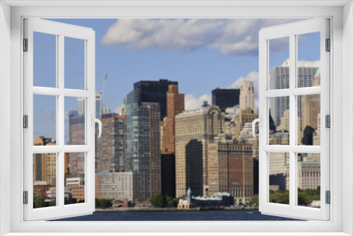 Fototapeta Naklejka Na Ścianę Okno 3D - Manhattan, gesehen vom Hudson River, New York, USA