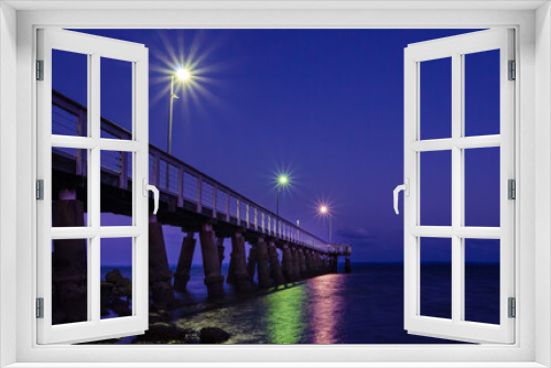 Fototapeta Naklejka Na Ścianę Okno 3D - Wellington Point Pier/Jetty in Brisbane Australia at night time