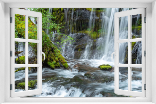 Fototapeta Naklejka Na Ścianę Okno 3D - waterfall in a forest