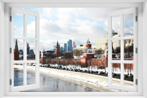 Winter landscape in the Russian capital Moscow