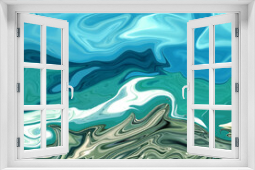 Fototapeta Naklejka Na Ścianę Okno 3D - Liquid marble texture background blue ocean sea waves natural design interior painting
vector illustration