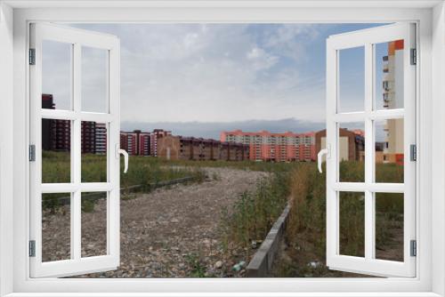 Fototapeta Naklejka Na Ścianę Okno 3D - New residential area. Modern architecture. Ust-Kamenogorsk (Kazakhstan)