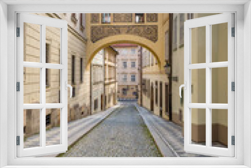 Fototapeta Naklejka Na Ścianę Okno 3D - Eine einsame Gasse in Prag