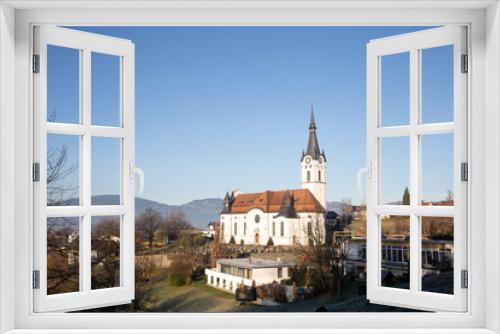 Fototapeta Naklejka Na Ścianę Okno 3D - Kirche Koblach