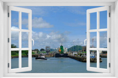 Fototapeta Naklejka Na Ścianę Okno 3D - Panama Canal - Canal de Panama - Pedro Miguel Locks area