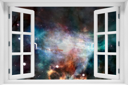 Fototapeta Naklejka Na Ścianę Okno 3D - Starry deep outer space. Elements of this image furnished by NASA