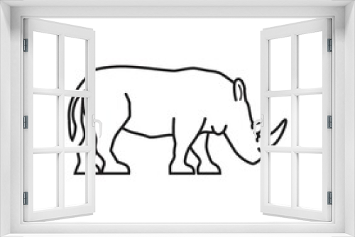 Fototapeta Naklejka Na Ścianę Okno 3D - rhinocerus