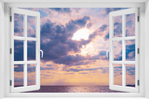Fototapeta Naklejka Na Ścianę Okno 3D - wenn die Sonne im Meer versinkt