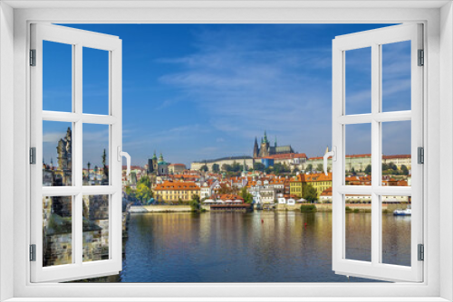 Fototapeta Naklejka Na Ścianę Okno 3D - view of Prague
