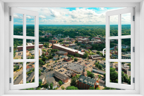 Fototapeta Naklejka Na Ścianę Okno 3D - Aerial Drone Photography Of Downtown Dover, NH (New Hampshire) During The Summer