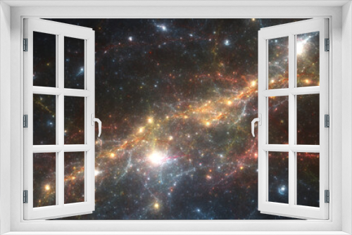 Fototapeta Naklejka Na Ścianę Okno 3D - Deep space stars illustration, fantasy universe background