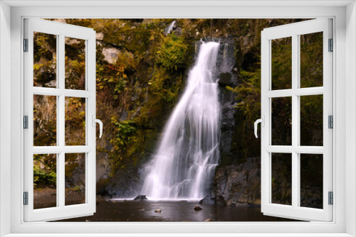 Fototapeta Naklejka Na Ścianę Okno 3D - Romantic waterfall in the forest.