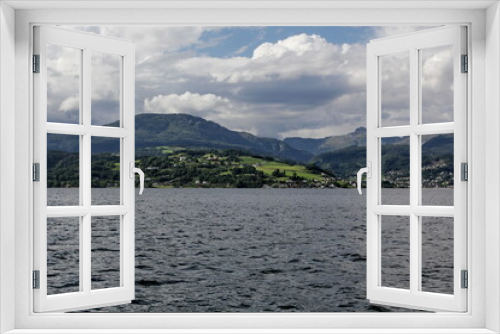 Fototapeta Naklejka Na Ścianę Okno 3D - Stunning scenery seen from a ferry cruise in Geirangerfjord, Norway