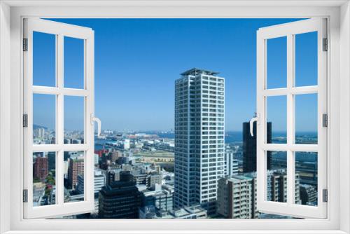 Fototapeta Naklejka Na Ścianę Okno 3D - 神戸市内と摩耶埠頭