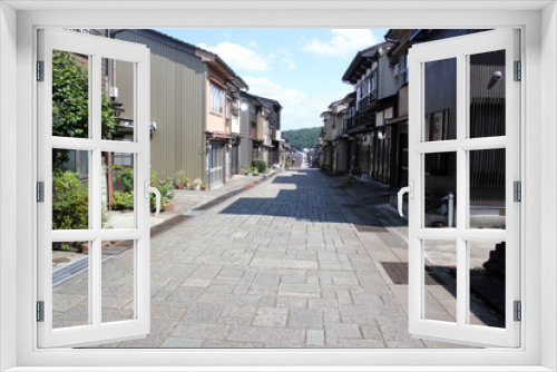 Fototapeta Naklejka Na Ścianę Okno 3D - 日本の田舎の街並み