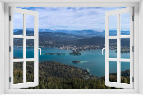 Fototapeta Naklejka Na Ścianę Okno 3D - Wörthersee Panorama