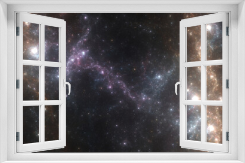 Fototapeta Naklejka Na Ścianę Okno 3D - Fantasy star background, deep space illustration