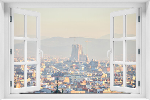 Fototapeta Naklejka Na Ścianę Okno 3D - The skyline of Barcelona, Spain