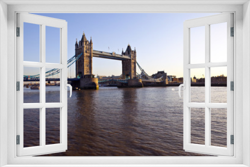 Fototapeta Naklejka Na Ścianę Okno 3D - Tower Bridge and The River Thames at Sunset