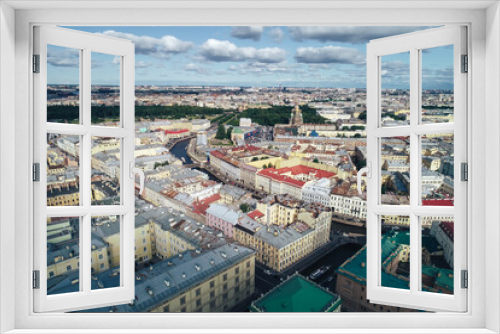 Fototapeta Naklejka Na Ścianę Okno 3D - Aerial Townscape of Saint Petersburg City. Central  District