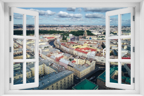 Aerial Townscape of Saint Petersburg City. Central  District