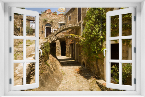 Fototapeta Naklejka Na Ścianę Okno 3D - Castelvecchio di Rocca Barbera liguria Italy