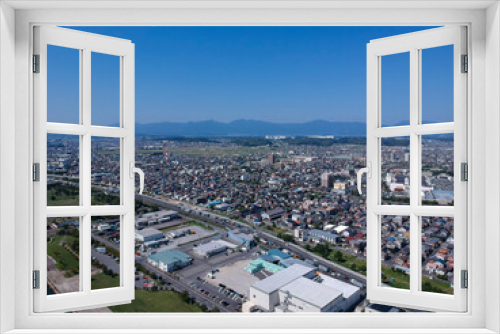 Fototapeta Naklejka Na Ścianę Okno 3D - 航空撮影した四日市の街風景