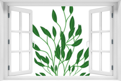 Fototapeta Naklejka Na Ścianę Okno 3D - leaves plant nature branches isolated icon style