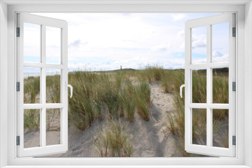 Fototapeta Naklejka Na Ścianę Okno 3D - Being isolated in the dunes at Ellenbogen in the North of Sylt close to the village of List 