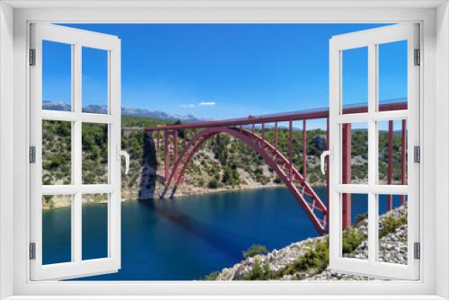 Fototapeta Naklejka Na Ścianę Okno 3D - Maslenica bridge in Dalmatia, Croatia