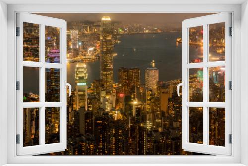 Fototapeta Naklejka Na Ścianę Okno 3D - Victoria Harbour in Hong Kong during the third wave of pandemic