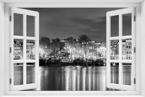 Fototapeta Naklejka Na Ścianę Okno 3D - Amsterdam Canal at night