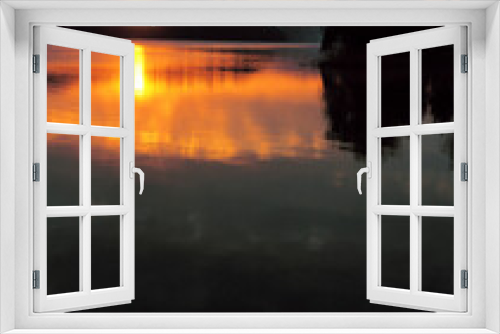 Fototapeta Naklejka Na Ścianę Okno 3D - sunset of the lake