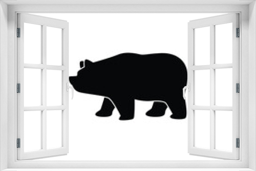 Fototapeta Naklejka Na Ścianę Okno 3D - Bear icon vector isolated on white, logo sign and symbol.