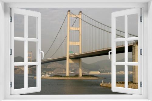 Fototapeta Naklejka Na Ścianę Okno 3D - Hong Kong - Tsing Ma Bridge