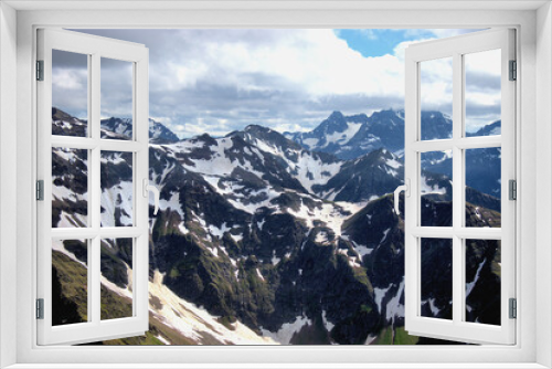 Fototapeta Naklejka Na Ścianę Okno 3D - Bergpanorama in der Nähe von Innsbruck in Oesterreich  5.7.2020