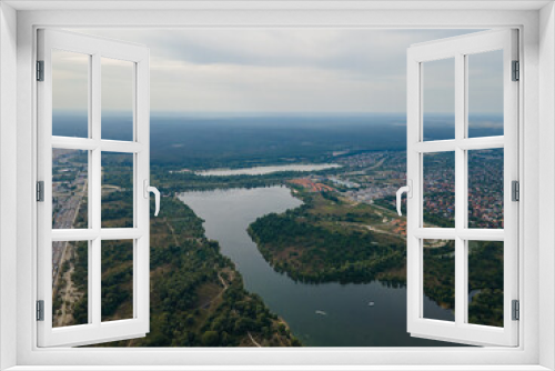 Fototapeta Naklejka Na Ścianę Okno 3D - Aerial view of the Dnieper river near Kiev