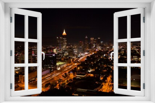 Fototapeta Naklejka Na Ścianę Okno 3D - Sunset Atlanta Skyline